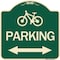 Signmission Bicycle Parking W/ Bidirectional Arrow Heavy-Gauge Aluminum Sign, 18" x 18", G-1818-24314 A-DES-G-1818-24314 - alternate 1